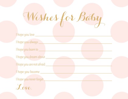 Pink Polka Dots Baby Prediction Cards