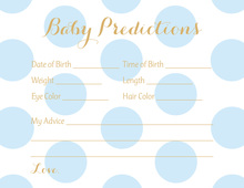 Lavender Polka Dots Baby Prediction Cards