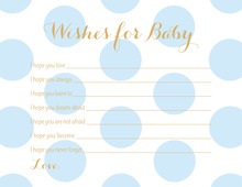 Grey Chevron Pink Border Baby Wish Cards