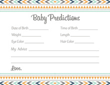 Powder Blue Adorable Hoot Baby Prediction Cards
