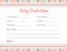 Grey Chevron Pink Border Baby Predictions