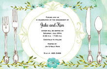 Perfect Dinner Rustic Placesetting Invitations