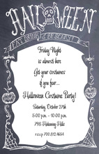Frightfully Scary Skull Halloween Invitations