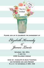 Watercolor Poppy Vase Invitations