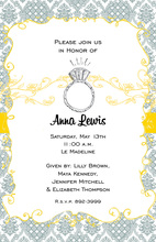 Ring Gold Wedding Engagement Invitations