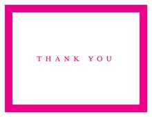 Simple Red Border Thank You Cards