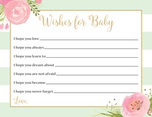 Deep Pink Adorable Hoot Baby Wish Cards