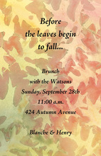 Falling Leaves Red-Brown Tones Fall Invitations