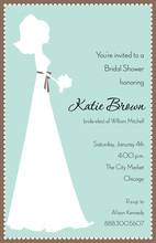 Modern Bride In White Invitation