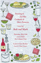 Sunset Cocktail Party Purple Shower Party Invitations