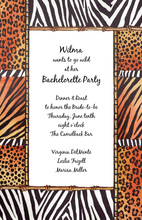 Sunshine Pink Band Leopard Invitations