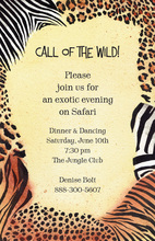 Safari Life Animal Spirit Invitation