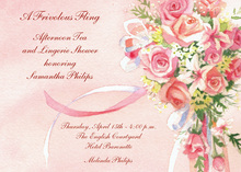 Beautiful Pink Bridal Bouquet Invitations