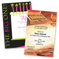 Party invitation themes Adult Birthday Invitations