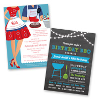 Party invitation themes Barbeque, BBQ Invitations