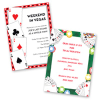 Party invitation themes Casino Gaming Invitations