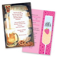 Party invitation themes Cocktail Wine Invitations