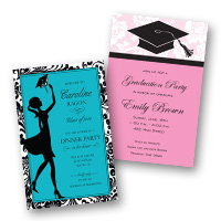 Party invitation themes Graduation Invitations