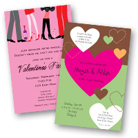 Seasonal holiday party Valentine Invitations