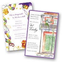 Seasonal holiday party Mardi Gras Invitations