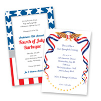 Seasonal holiday party 4th of July Invitations