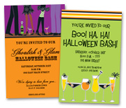 Seasonal holiday party Halloween Invitations