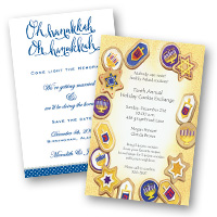 Seasonal holiday party Hanukkah Invitations