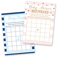 Baby Shower Games Bingo Cards