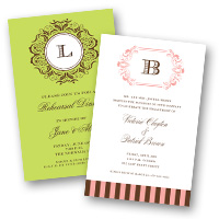 Business Invitations Monogram