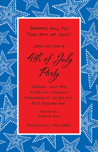 July Stripe Invitation