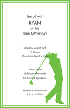 Golf Ball Theme Invitations