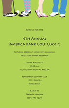Golf Tease Simple White Invitation