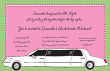 Fun Limo Bachelorette Invitations