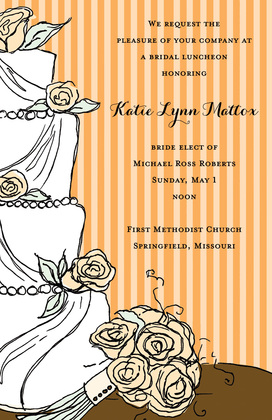 Spicy Wedding Cake Floral Decoration Invitations