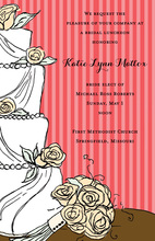 Spicy Wedding Cake Floral Decoration Invitations