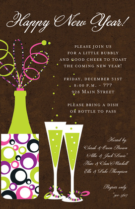 New Year Ivory Invitations