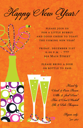 New Year Cocktail Invitations