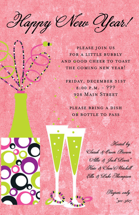 New Year Pop Invitations