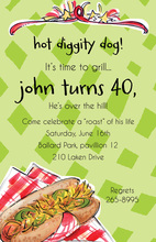 Whimsy Hot Dog Invitations