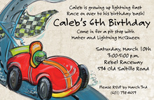 Fast Car Racing Invitations