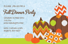 Chevron Pumpkins Invitation