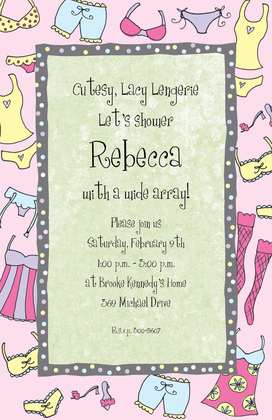 Lingerie Everywhere Modern Invitations