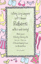 Trendy Lingerie Border Invitations