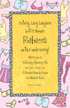 Lingerie Everywhere Classic Invitations