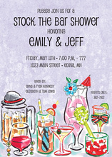 Watercolor Fancy Cocktails Invitation