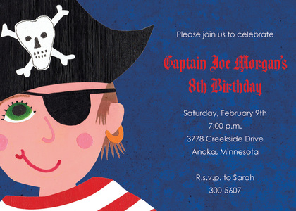 Eye Patch Pirate Invitations