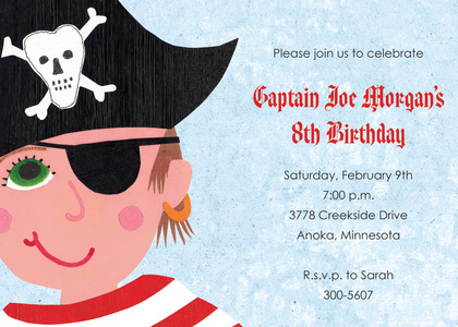 Eye Patch Pirate Invitations