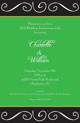 Fancy Antique Scroll Invitation