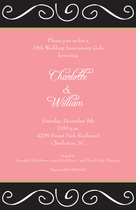 Fancy Antique Scroll Invitation