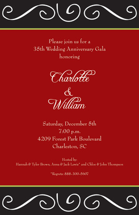 Fancy Antique Scroll Invitation